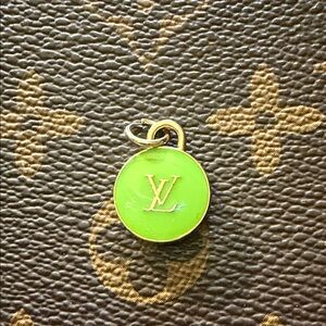 Beautiful green and gold Upcycled Louis Vuitton skittle charm